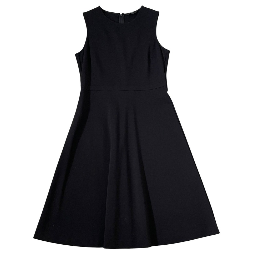 Uniqlo Ponte Fit and Flare Dress Womens Small Black Excellent Sleeveless 173261 - Picture 10 of 11
